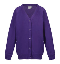 AppleBee Wood Purple Cardigan